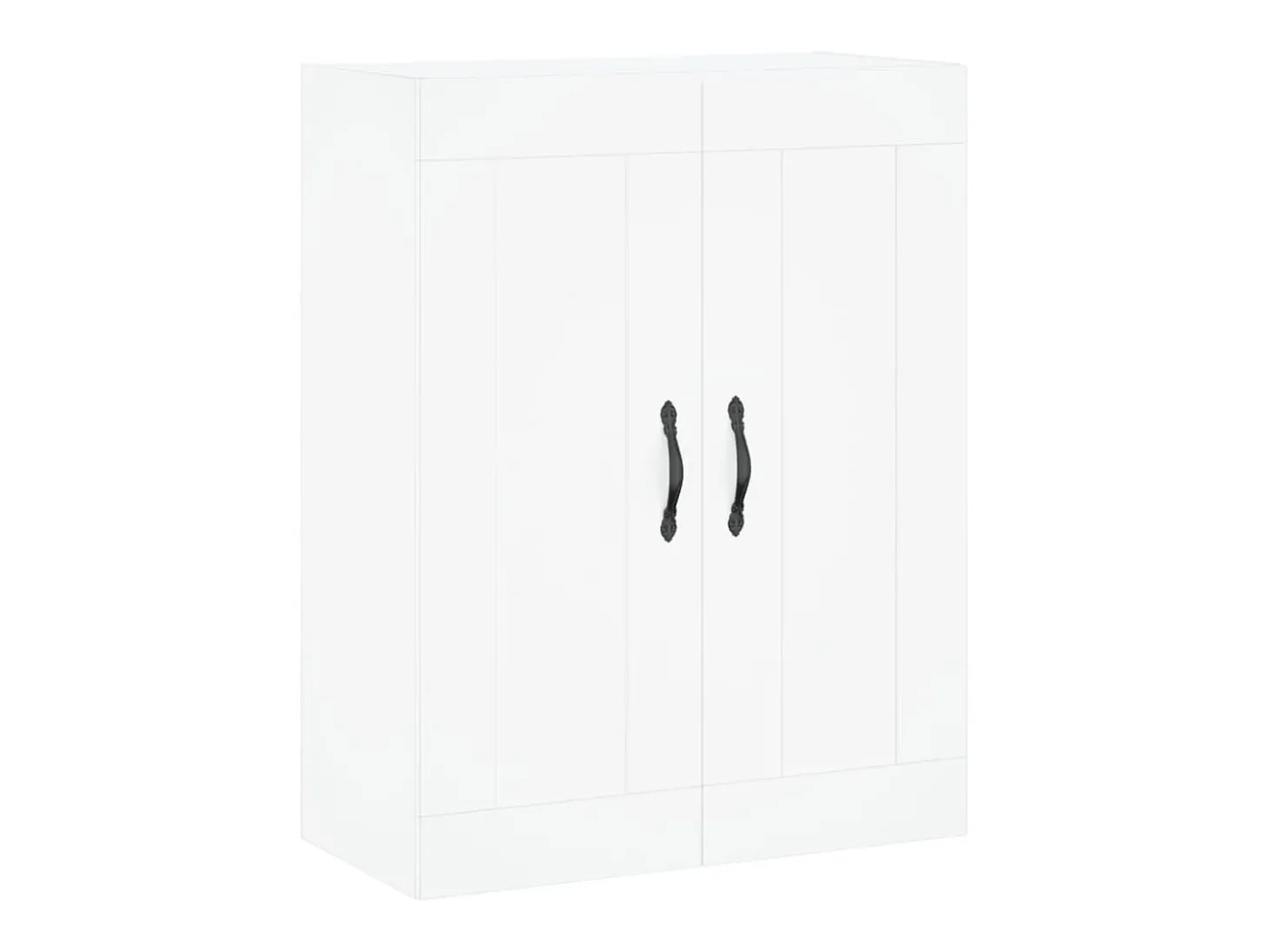 Aparador alto blanco 69,5x34x180 cm Madera contrachapada