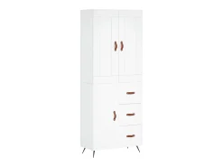 Aparador alto blanco 69,5x34x180 cm Madera contrachapada
