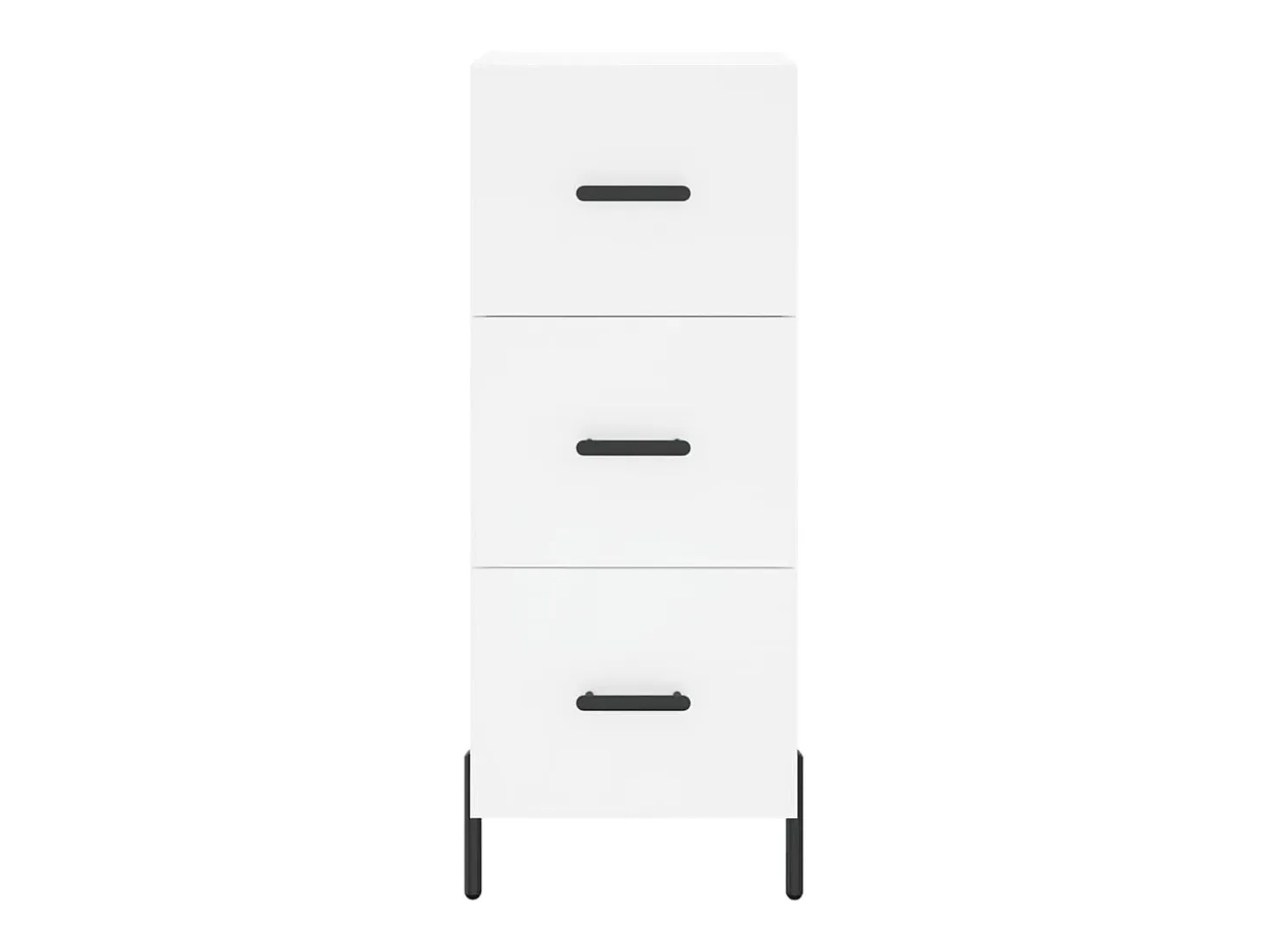 Aparador alto blanco 34,5x34x180 cm Madera contrachapada