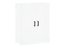 Aparador alto blanco 69,5x34x180 cm Madera contrachapada