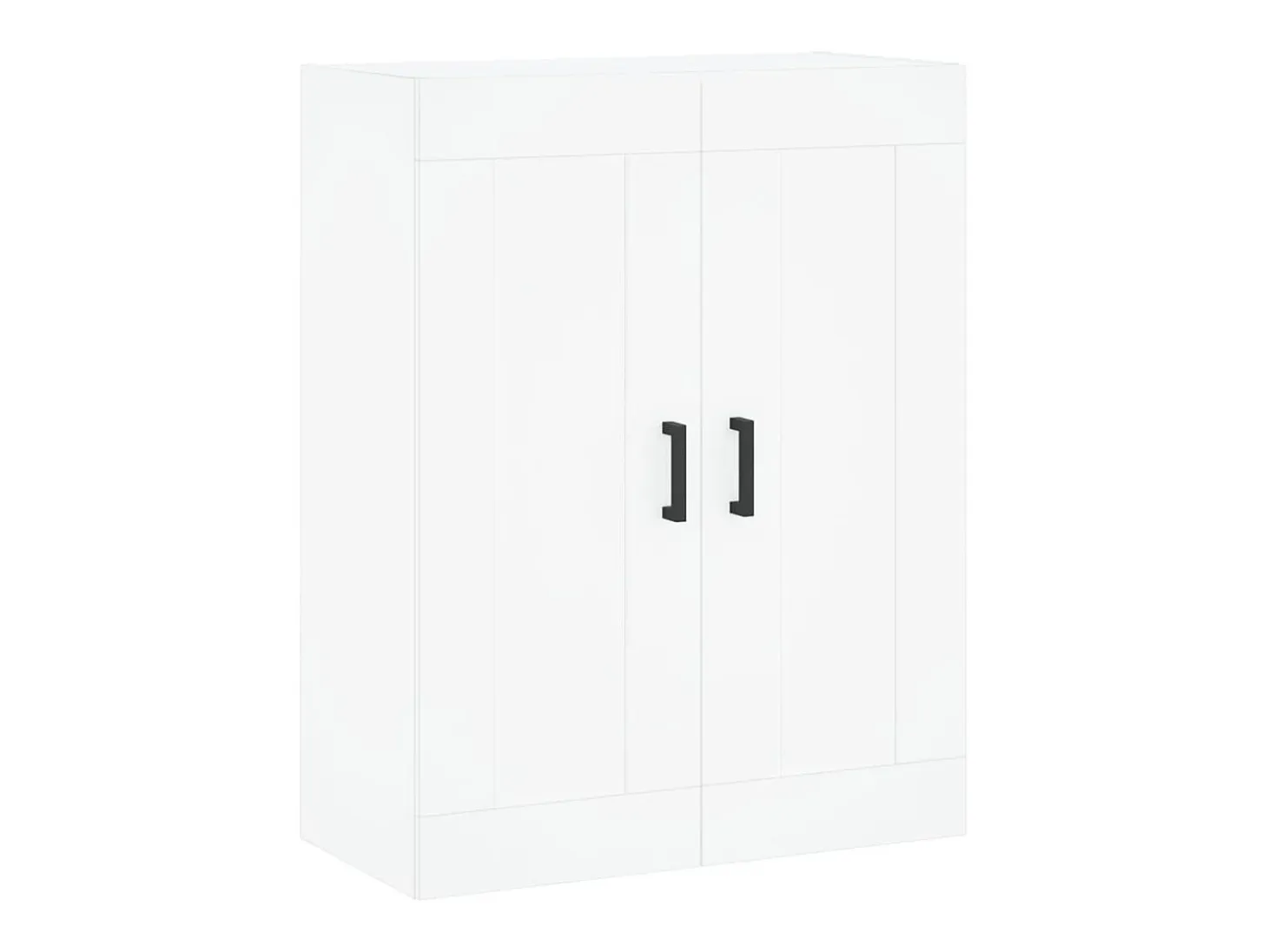 Aparador alto blanco 69,5x34x180 cm Madera contrachapada