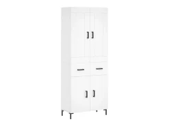 Aparador alto blanco 69,5x34x180 cm Madera contrachapada