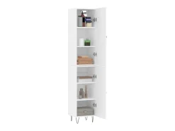 Aparador alto blanco 34,5x34x180 cm Madera contrachapada