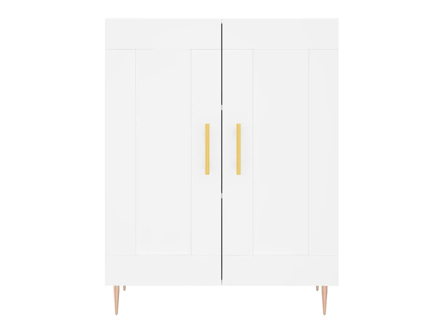 Aparador alto blanco 69,5x34x180 cm Madera contrachapada