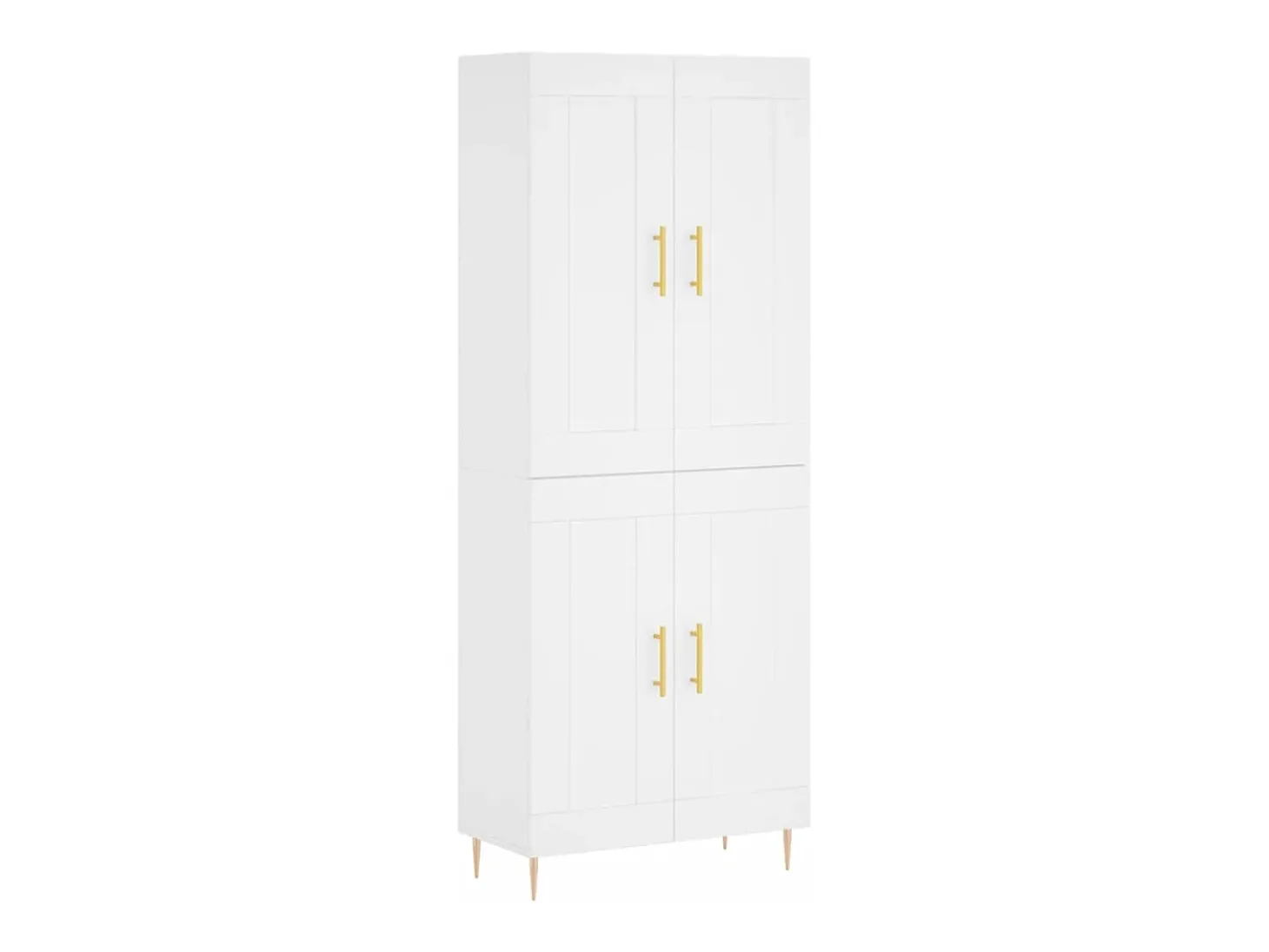 Aparador alto blanco 69,5x34x180 cm Madera contrachapada