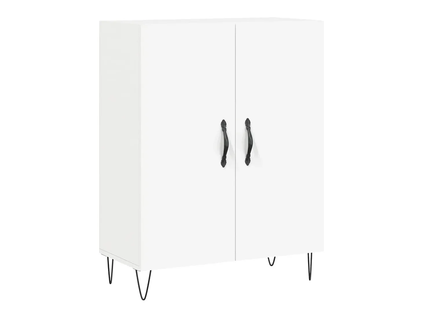 Aparador alto blanco 69,5x34x180 cm Madera contrachapada