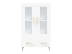 Aparador alto blanco 69,5x31x115 cm madera contrachapada