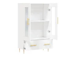 Aparador alto blanco 69,5x31x115 cm madera contrachapada