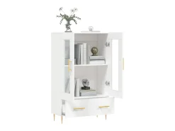 Aparador alto blanco 69,5x31x115 cm madera contrachapada