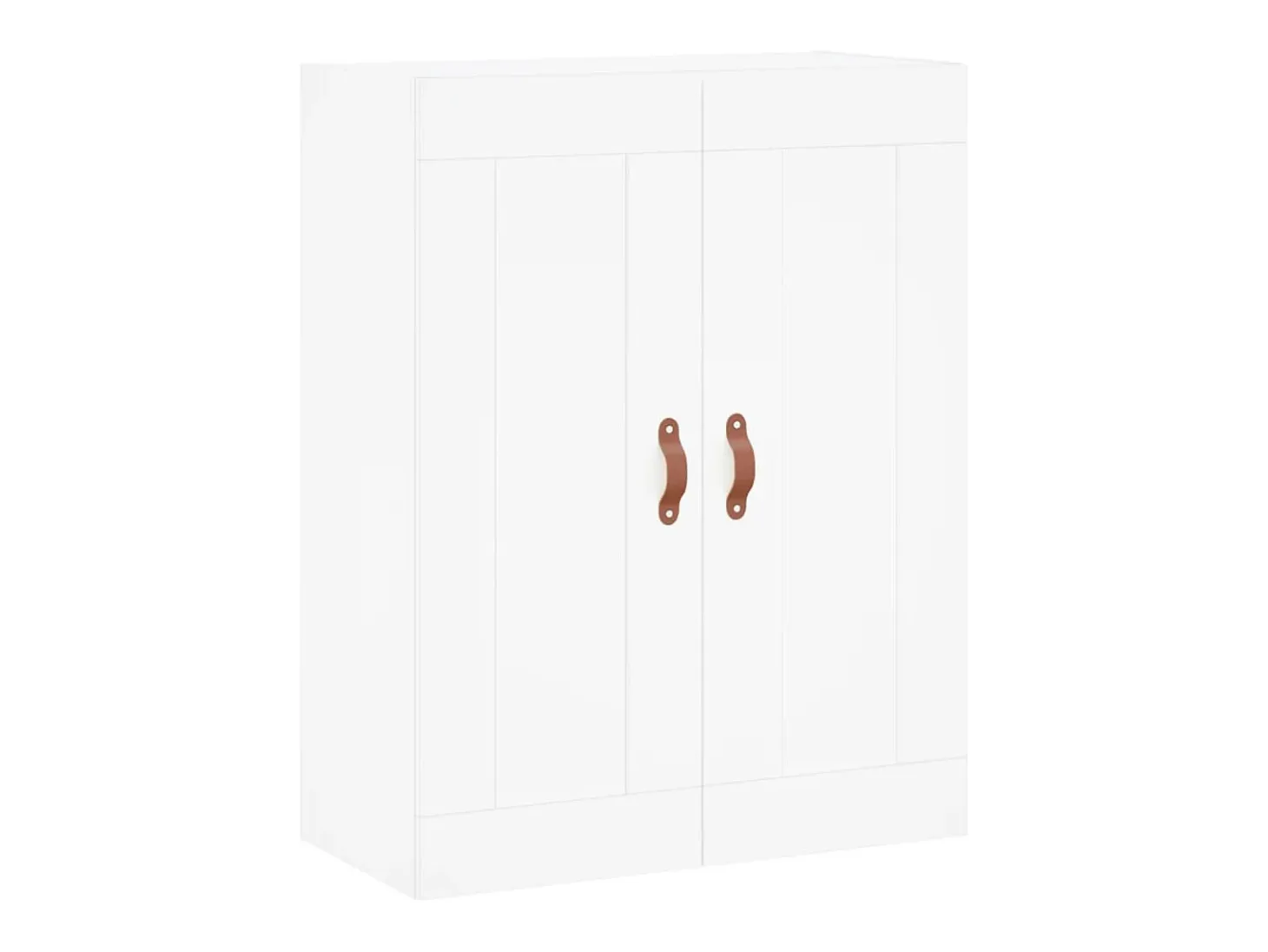 Aparador alto blanco 69,5x34x180 cm Madera contrachapada