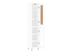 Aparador alto blanco 34,5x34x180 cm Madera contrachapada