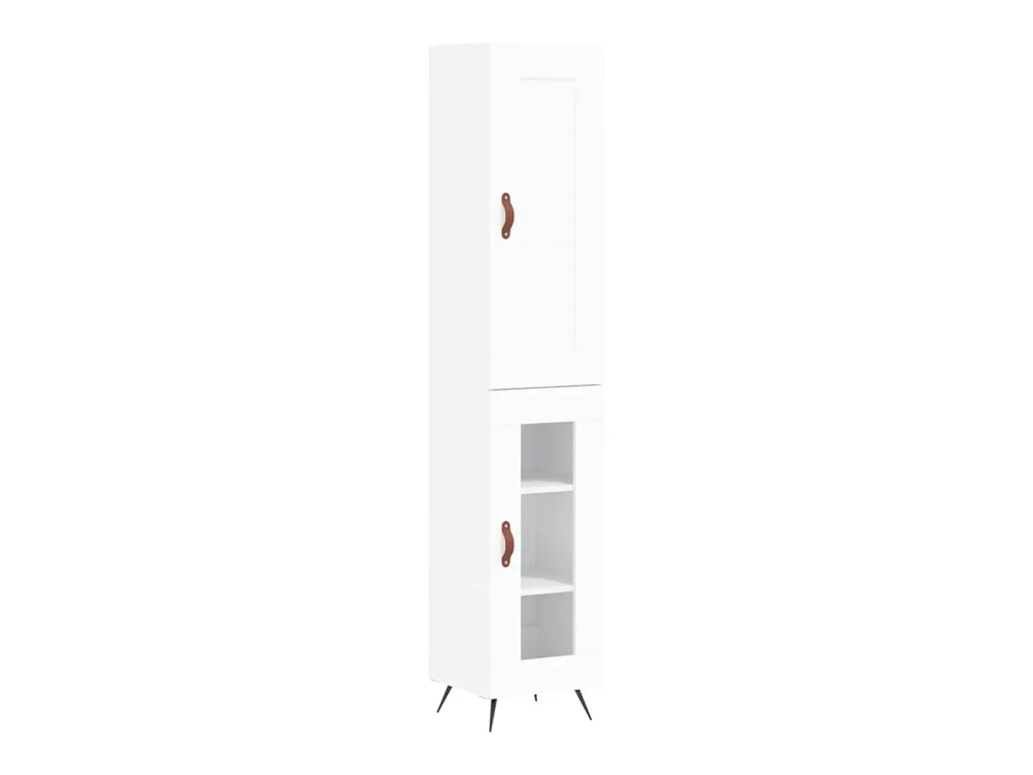 Aparador alto blanco 34,5x34x180 cm Madera contrachapada