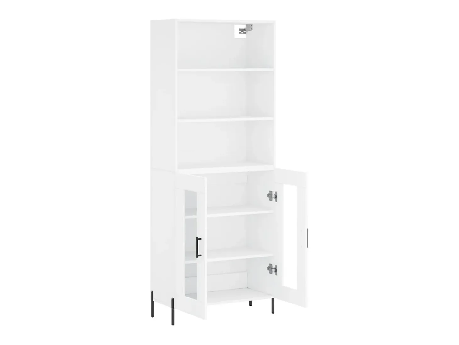 Aparador alto blanco 69,5x34x180 cm Madera contrachapada