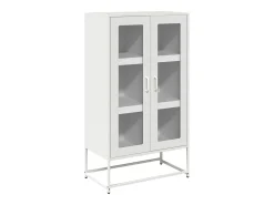 Aparador alto blanco 68x39x123 cm acero