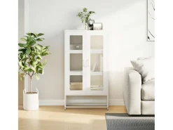 Aparador alto blanco 68x39x123 cm acero