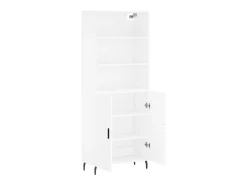 Aparador alto blanco 69,5x34x180 cm Madera contrachapada