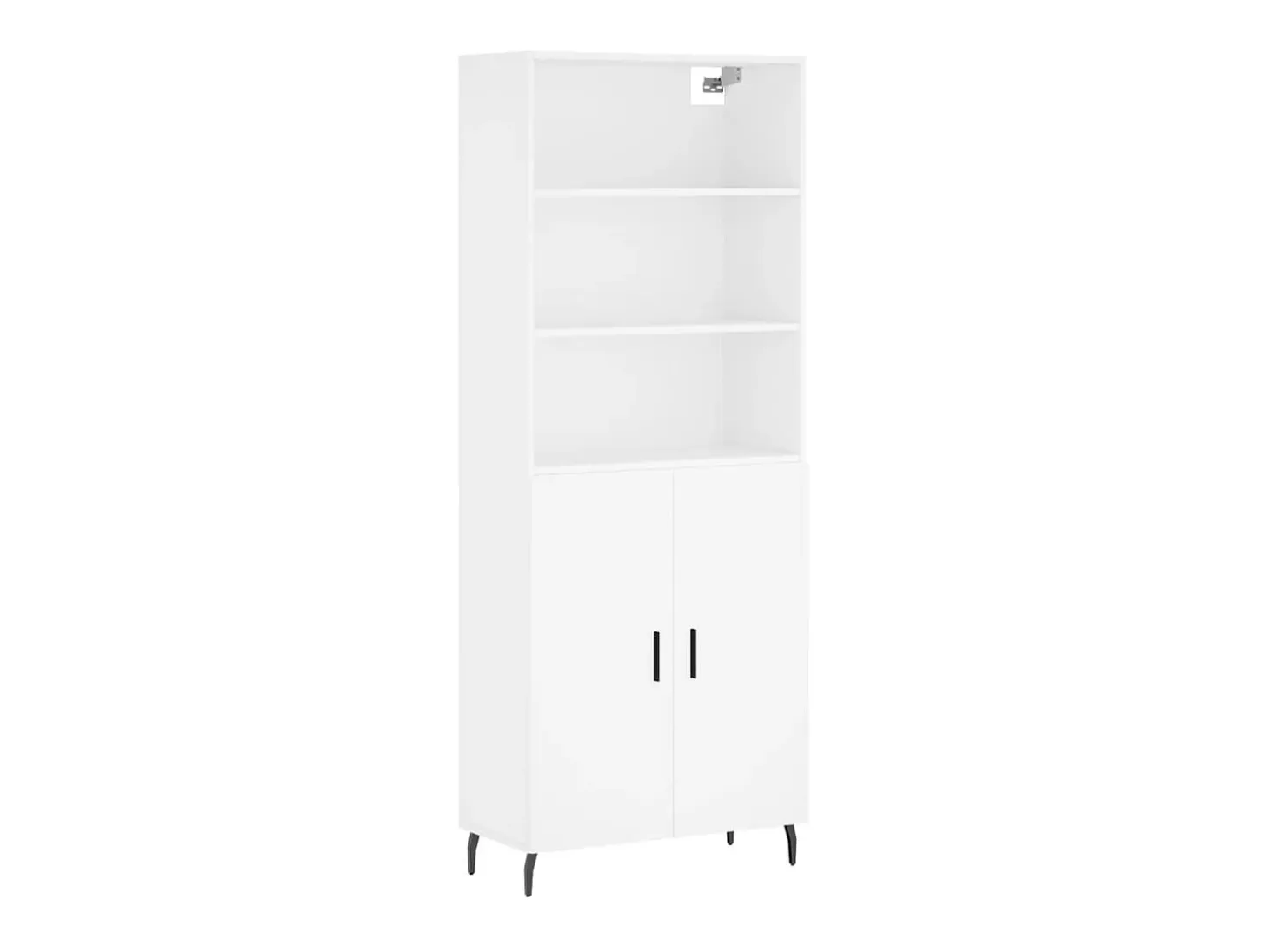 Aparador alto blanco 69,5x34x180 cm Madera contrachapada