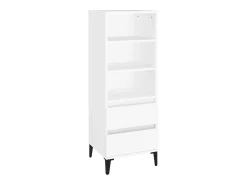 Aparador alto blanco 40x36x110 cm Madera contrachapada