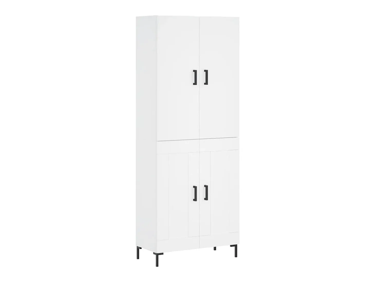 Aparador alto blanco 69,5x34x180 cm Madera contrachapada