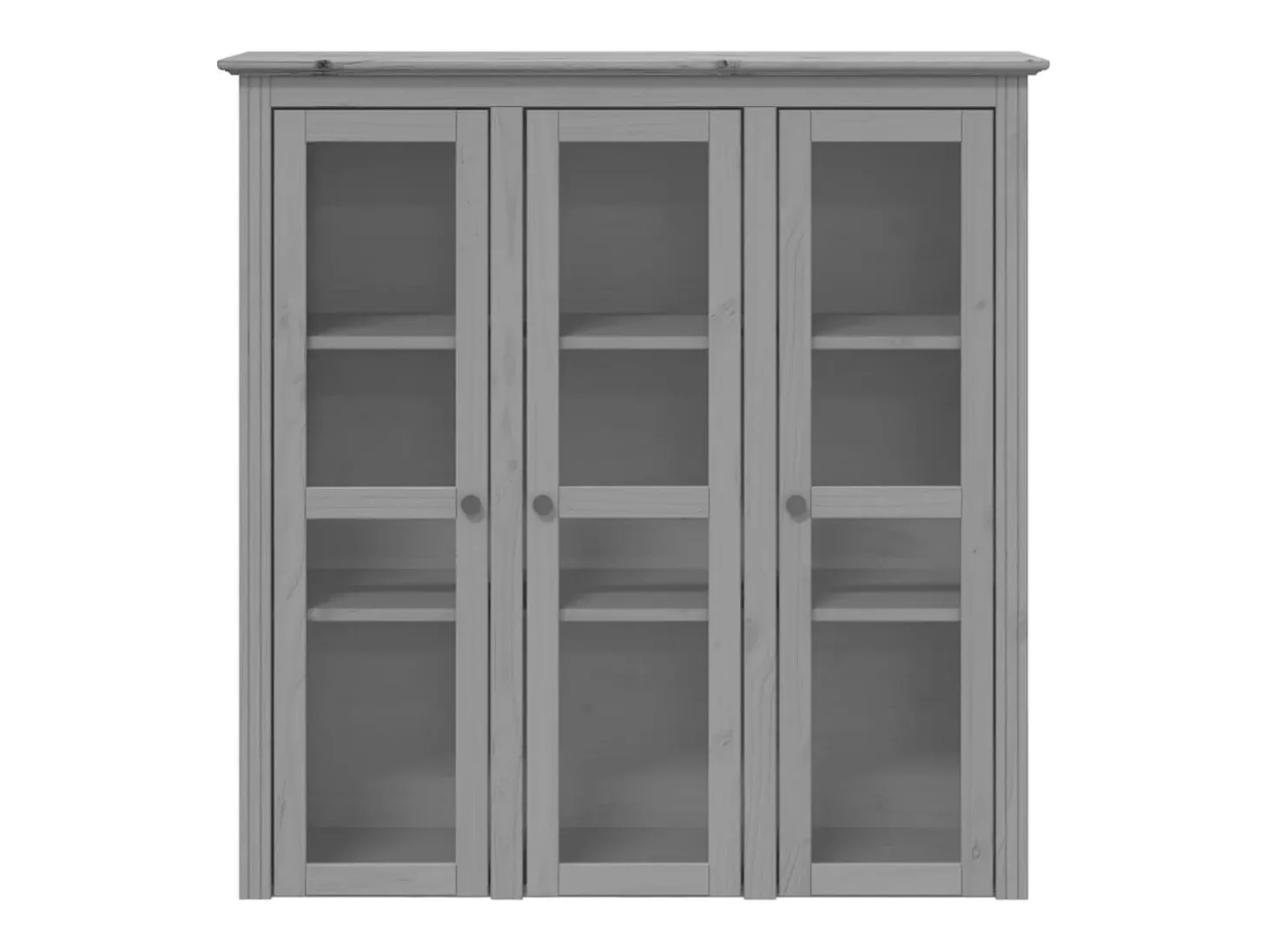 Aparador alto BODO madera maciza de pino gris 115,5x43x200,5 cm
