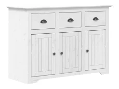 Aparador alto BODO madera maciza pino blanco 115,5x43x200,5 cm