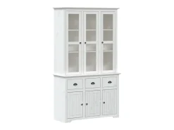 Aparador alto BODO madera maciza pino blanco 115,5x43x200,5 cm
