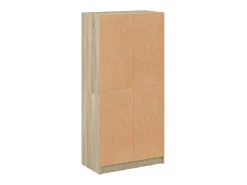 Aparador alto con puertas madera roble Sonoma 68x37x142 cm