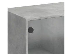 Aparador alto con puertas gris hormigón 68x37x109 cm madera de ingeniería