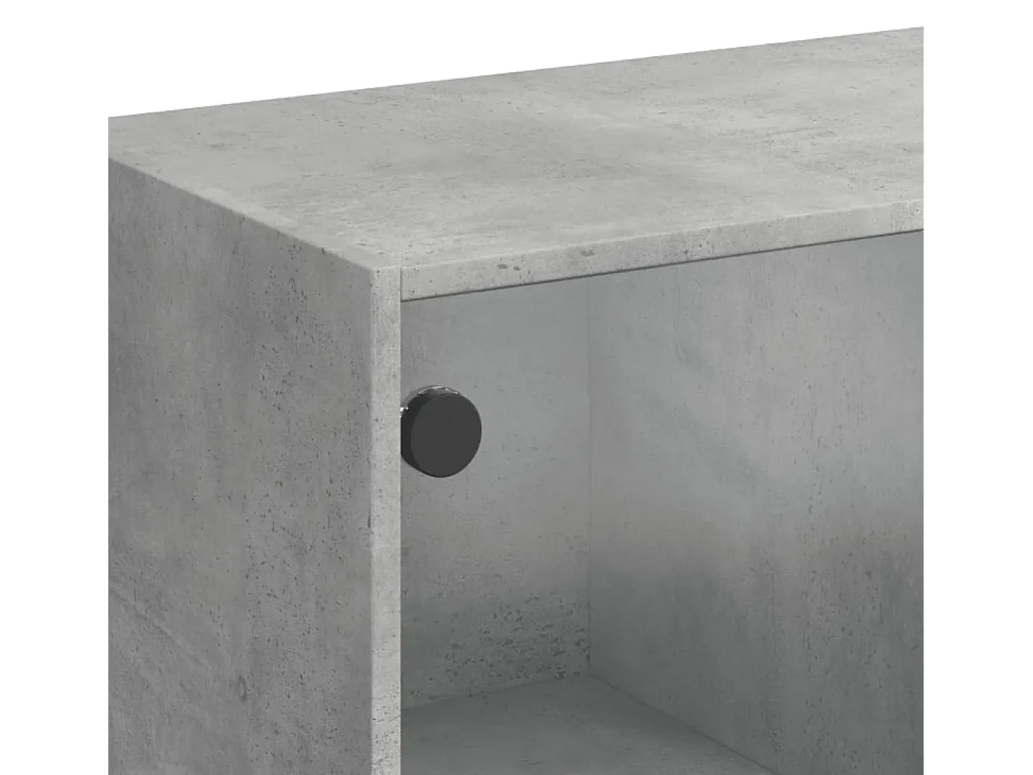 Aparador alto con puertas gris hormigón 68x37x109 cm madera de ingeniería