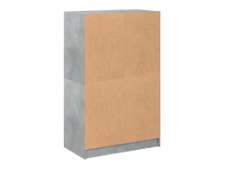 Aparador alto con puertas gris hormigón 68x37x109 cm madera de ingeniería