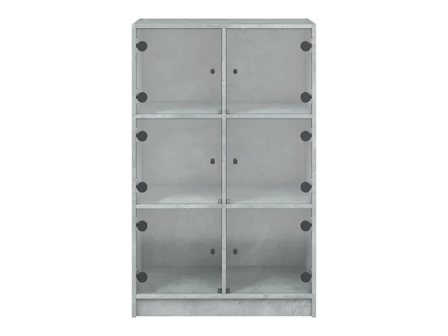 Aparador alto con puertas gris hormigón 68x37x109 cm madera de ingeniería