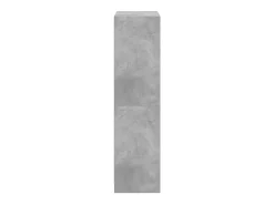 Aparador alto con puertas gris hormigón 68x37x142 cm madera de ingeniería