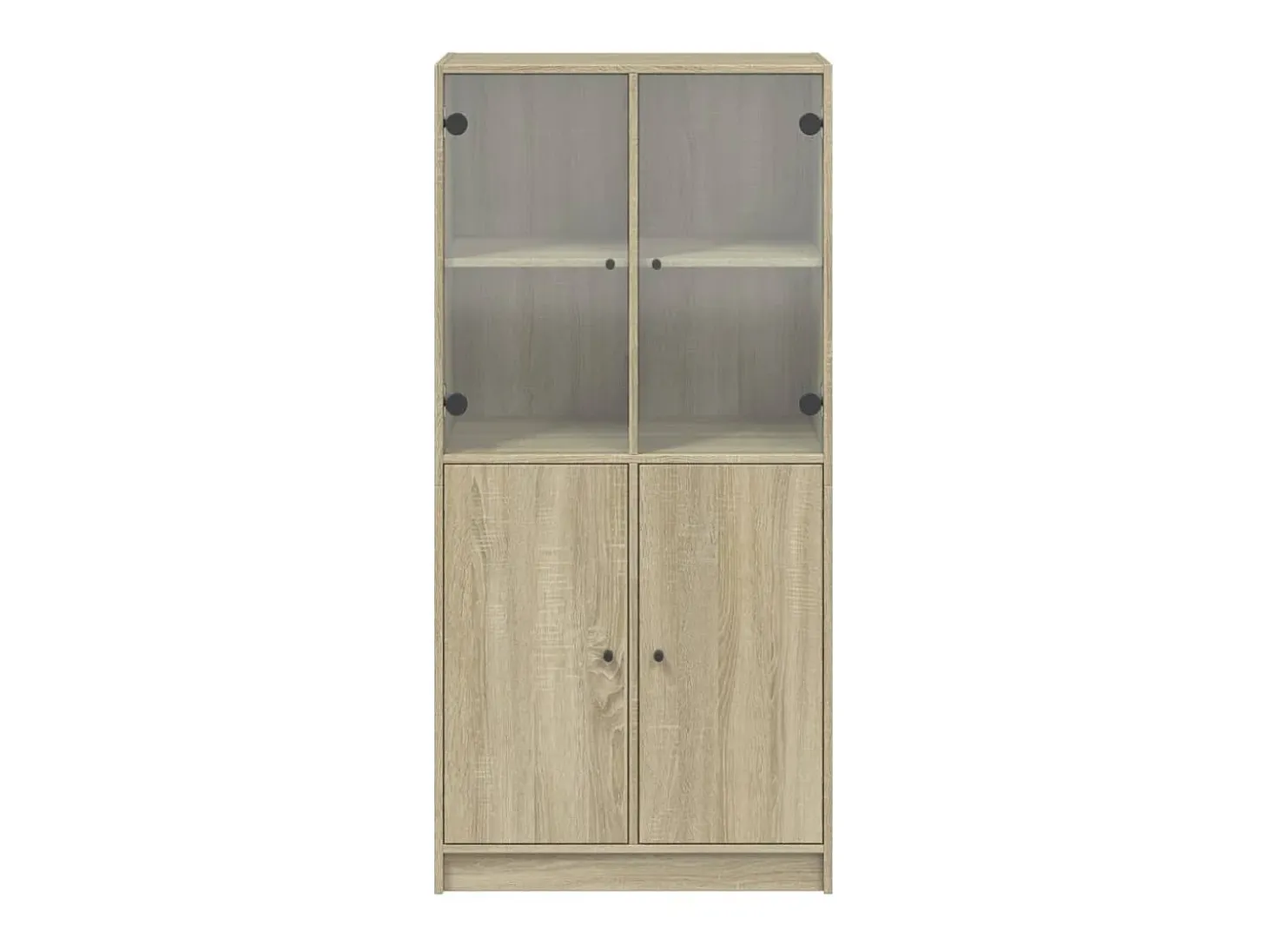Aparador alto con puertas madera roble Sonoma 68x37x142 cm