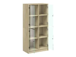Aparador alto con puertas madera roble Sonoma 68x37x142 cm