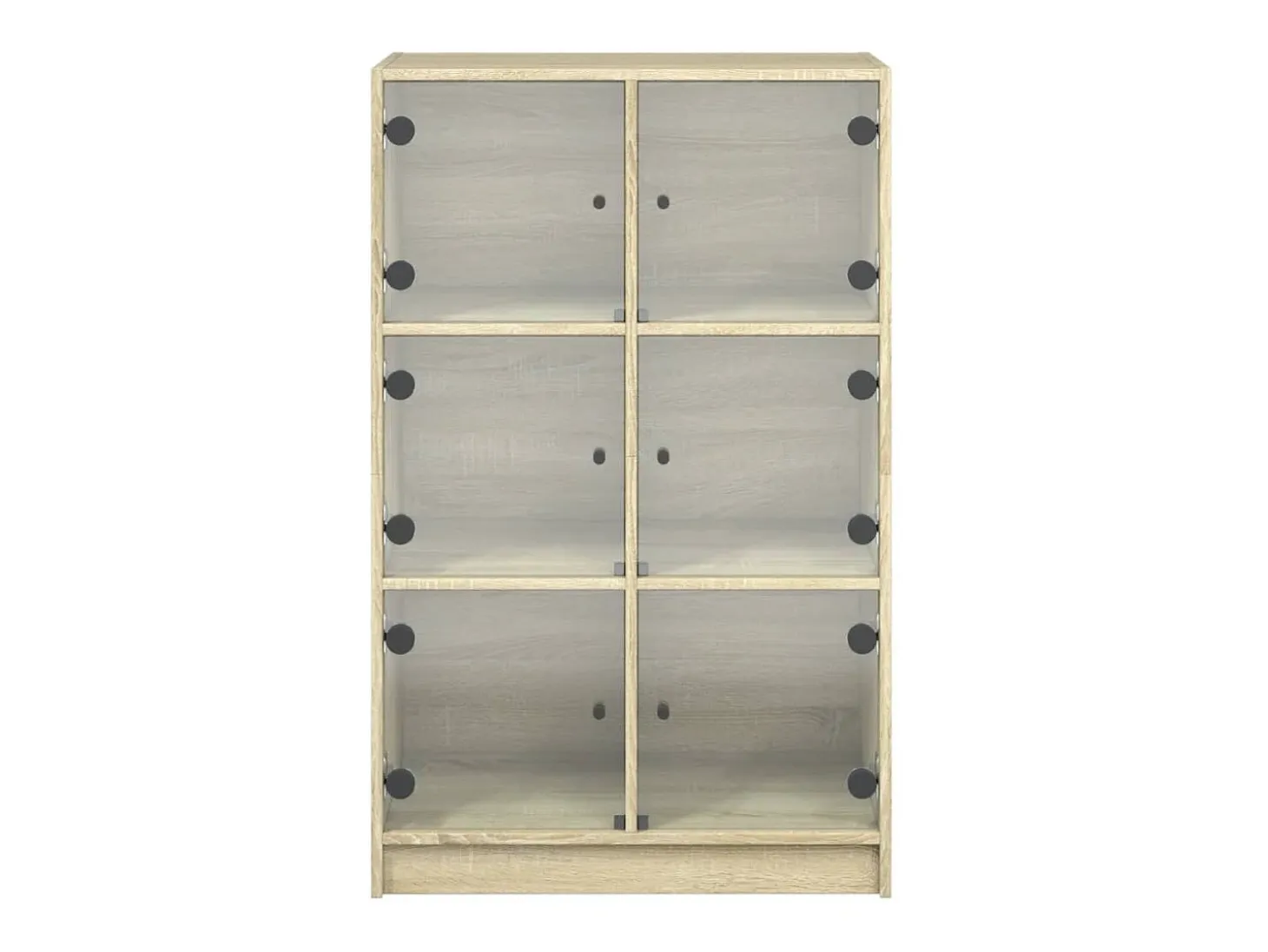 Aparador alto con puertas madera roble Sonoma 68x37x109 cm