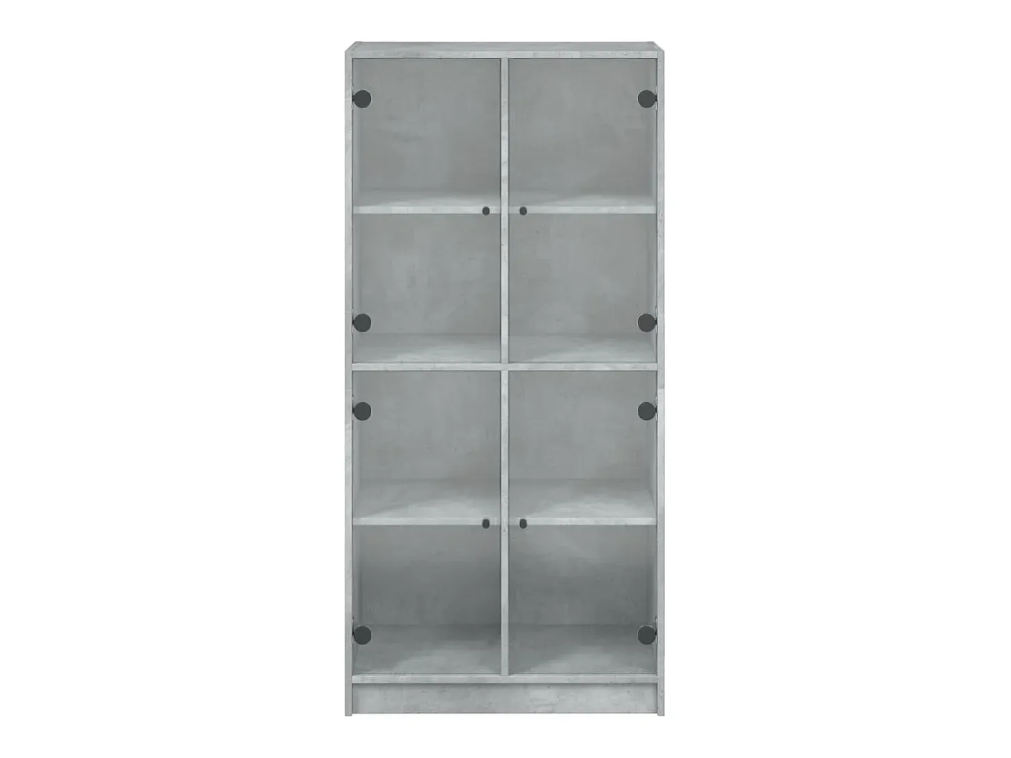 Aparador alto con puertas gris hormigón 68x37x142 cm madera de ingeniería