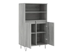 Aparador alto de madera contrachapada gris Sonoma 60x36x110 cm ES70044