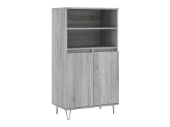 Aparador alto de madera contrachapada gris Sonoma 60x36x110 cm ES70044