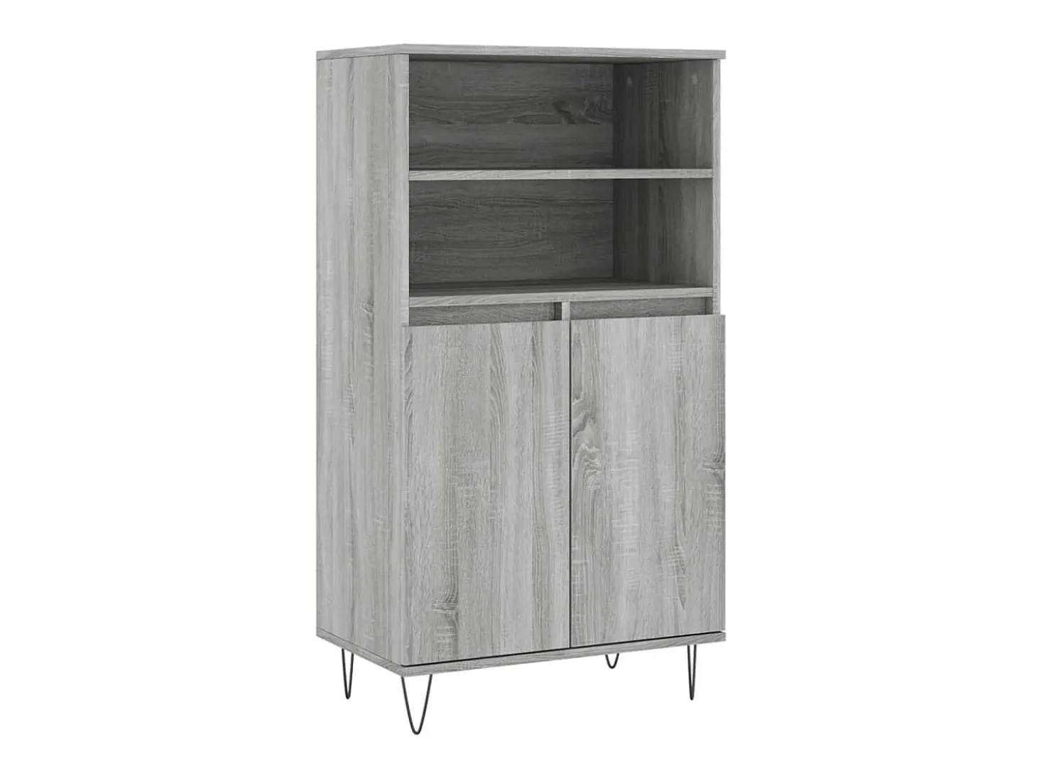 Aparador alto de madera contrachapada gris Sonoma 60x36x110 cm ES70044