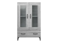 Aparador alto de madera contrachapada gris Sonoma 70x31x115 cm