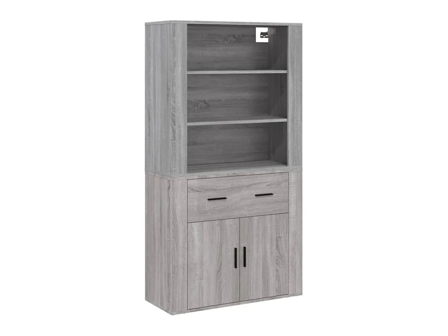 Aparador alto de madera contrachapada gris Sonoma ES97287