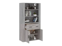 Aparador alto de madera contrachapada gris Sonoma ES97287