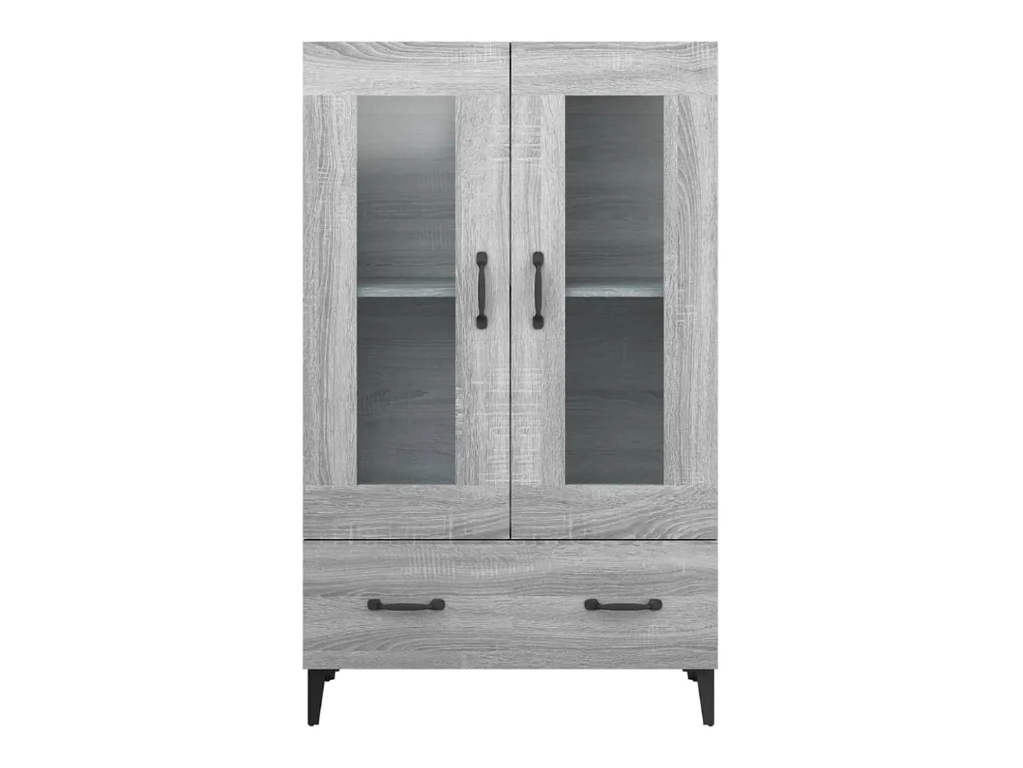 Aparador alto de madera contrachapada gris Sonoma 70x31x115 cm ES60302