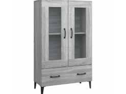 Aparador alto de madera contrachapada gris Sonoma 70x31x115 cm ES60302