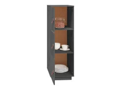 Aparador alto de madera maciza de pino gris 34x40x108,5 cm ES93596