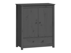 Aparador alto de madera maciza de pino gris 83x41,5x100 cm ES83065