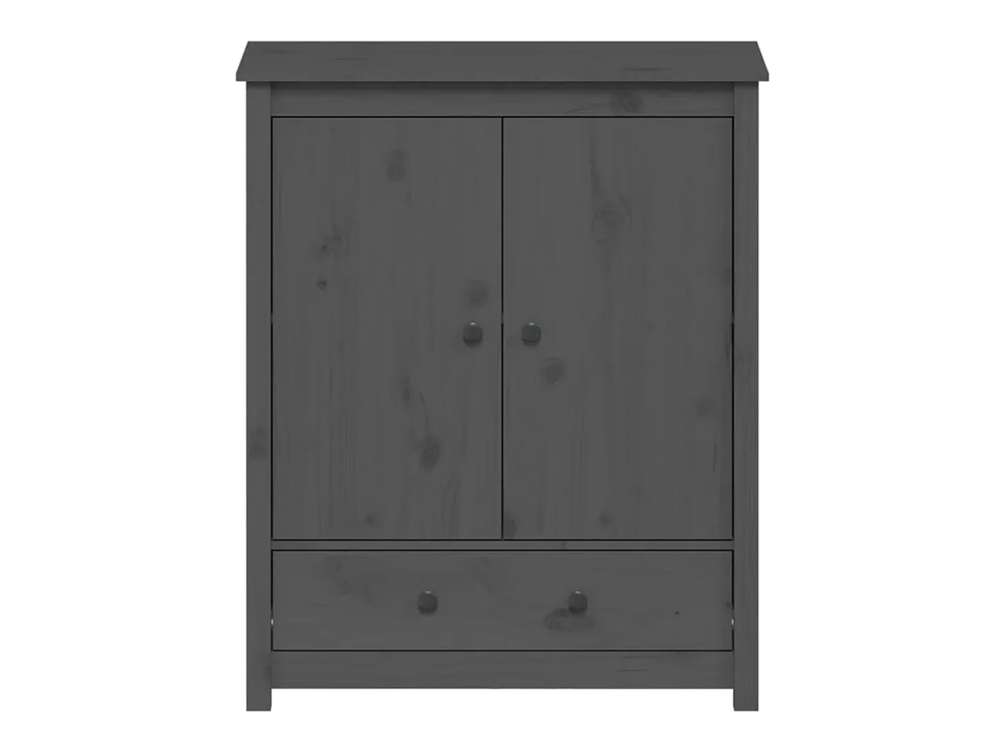 Aparador alto de madera maciza de pino gris 83x41,5x100 cm ES83065