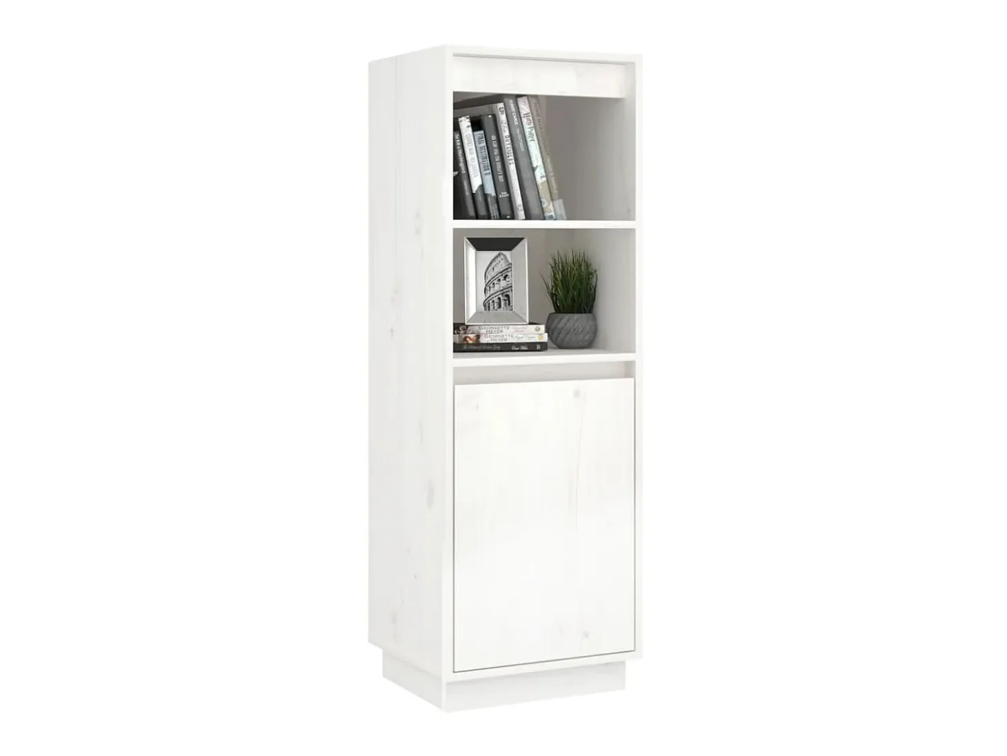 Aparador alto de madera maciza de pino banco 37x34x110 cm ES96758