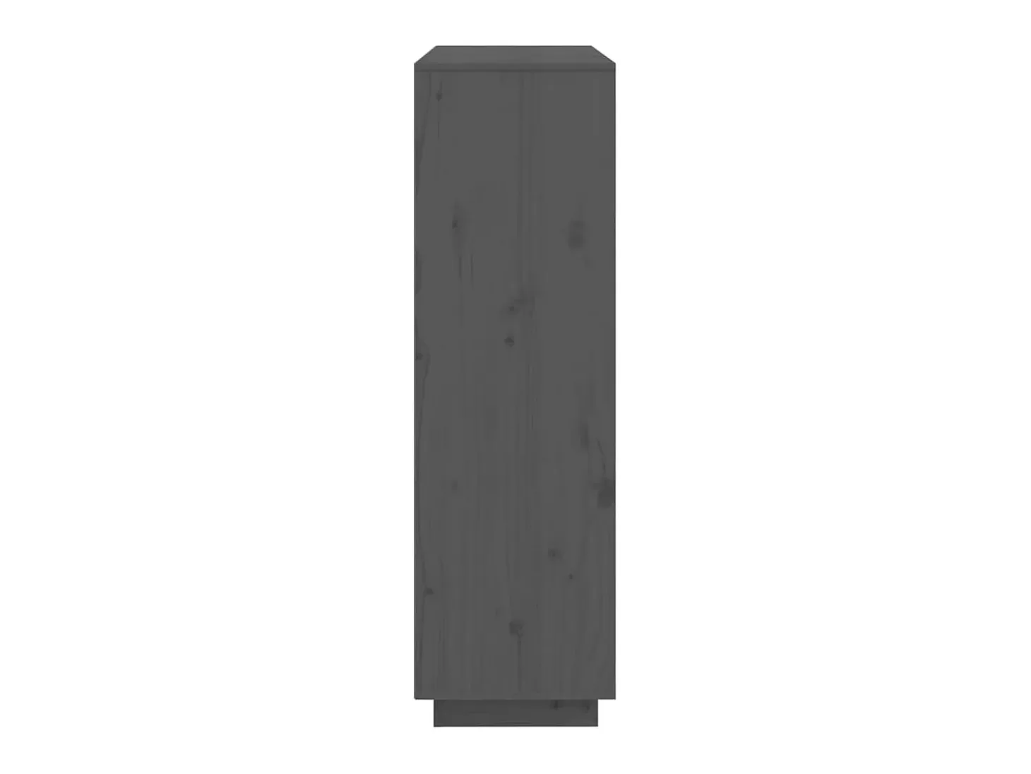 Aparador alto de madera maciza de pino gris 110,5x35x117 cm ES85618