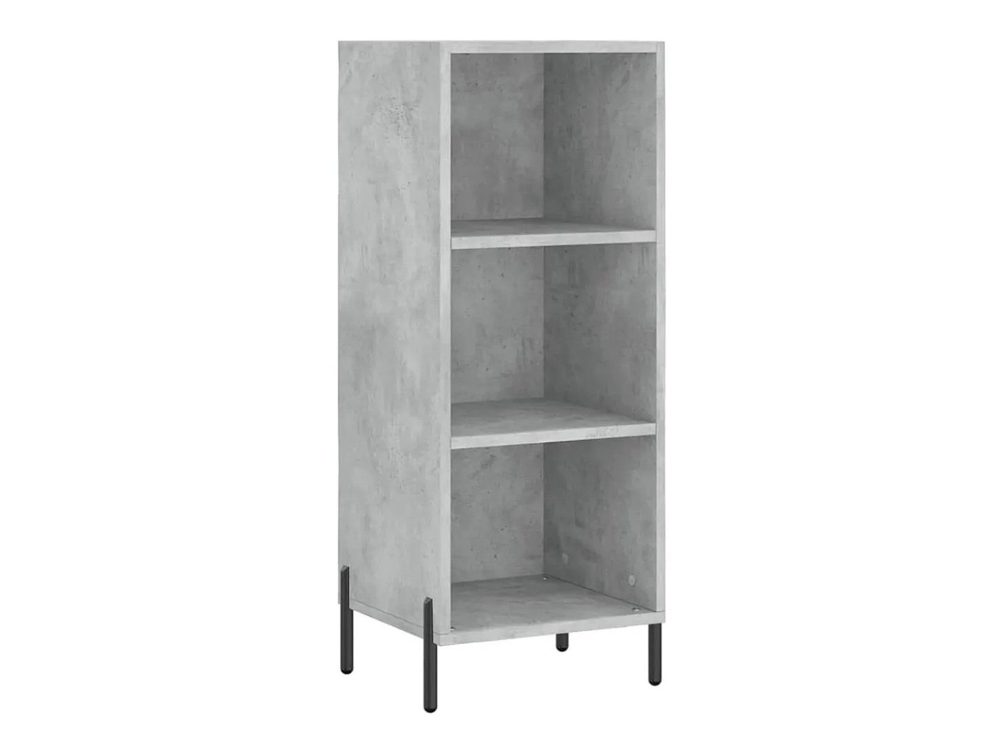 Aparador alto Gris hormigón 34,5x34x180 cm Madera de ingeniería